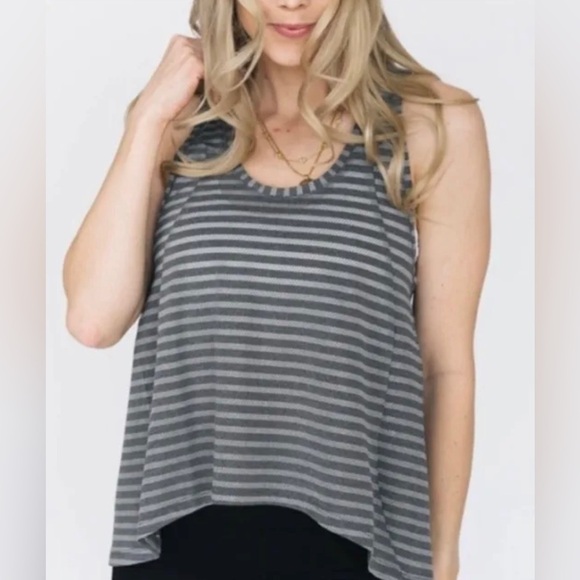 ZYIA Women’s Active Gray Nimbus Crisscross Open Back Tank Top Size XS - Picture 5 of 8